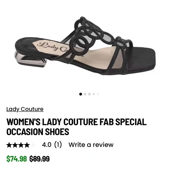 Lady Couture Black Sandals - Picture 3 of 4